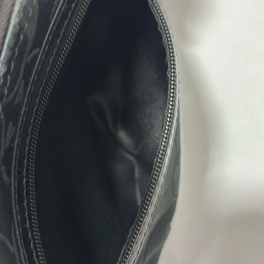 Coach Black Signature Jacquard Swing Pack